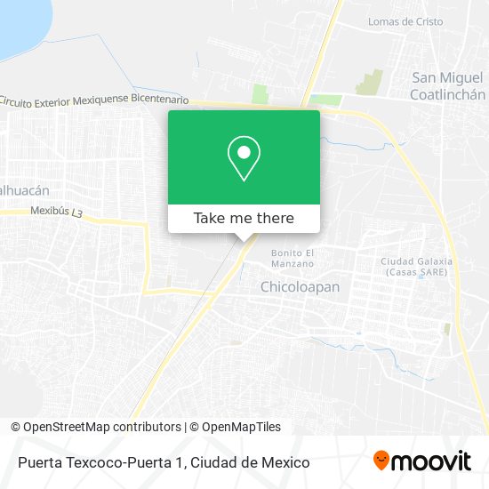 Puerta Texcoco-Puerta 1 map