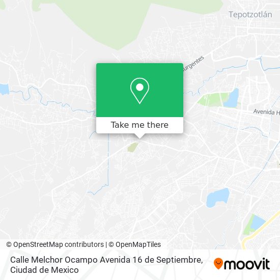 Calle Melchor Ocampo Avenida 16 de Septiembre map