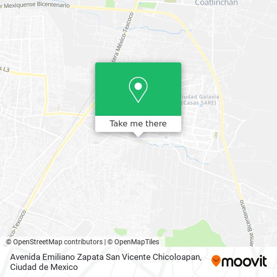 Avenida Emiliano Zapata San Vicente Chicoloapan map