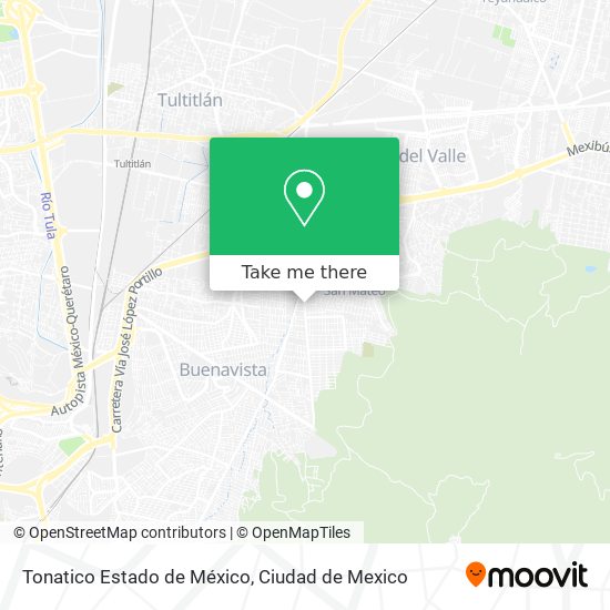 Tonatico Estado de México map
