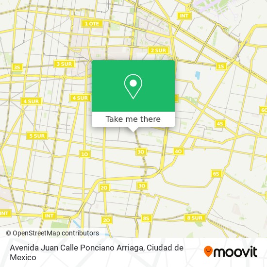 Mapa de Avenida Juan Calle Ponciano Arriaga