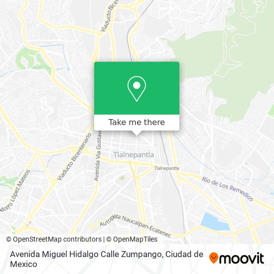 Mapa de Avenida Miguel Hidalgo Calle Zumpango