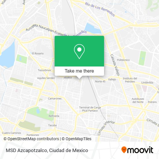 Mapa de MSD Azcapotzalco