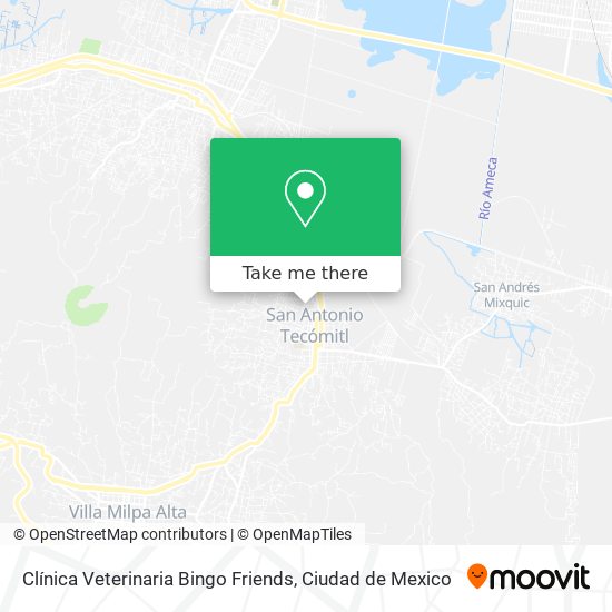 Clínica Veterinaria Bingo Friends map