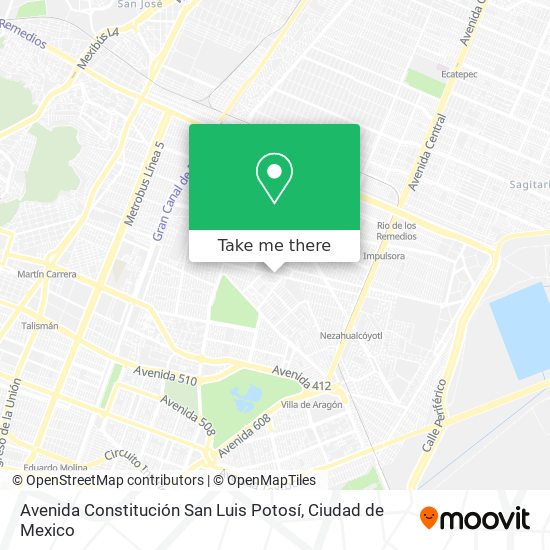 Avenida Constitución San Luis Potosí map