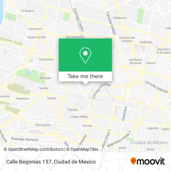 Calle Begonias 157 map