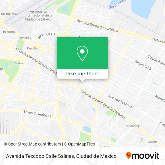 Avenida Texcoco Calle Salinas map