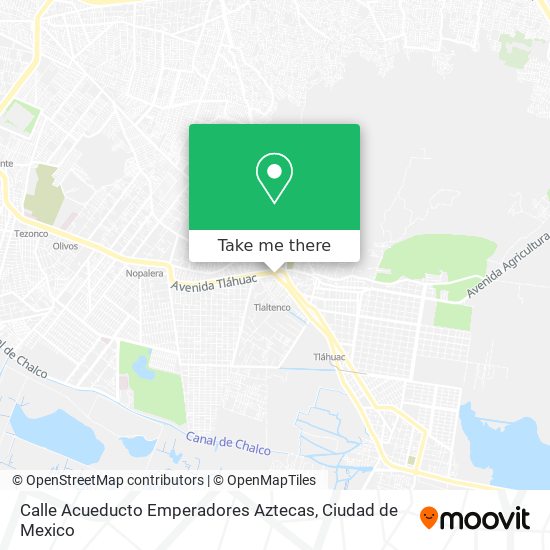 Calle Acueducto Emperadores Aztecas map