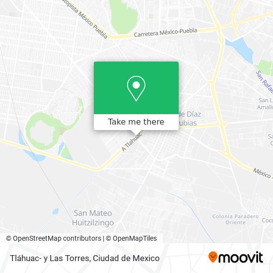 Mapa de Tláhuac- y Las Torres