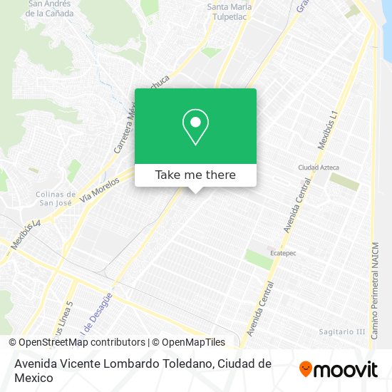 Avenida Vicente Lombardo Toledano map