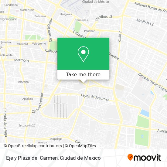 Eje y Plaza del Carmen map