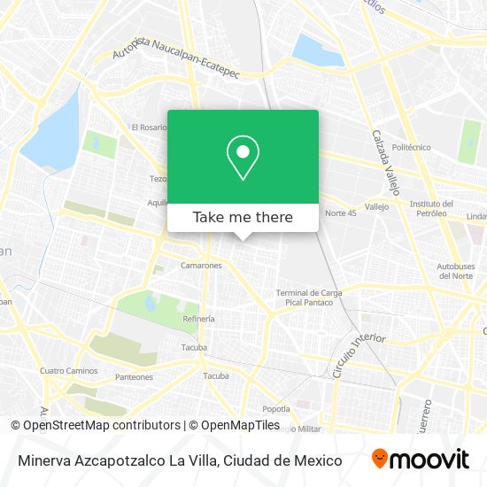 Minerva Azcapotzalco La Villa map