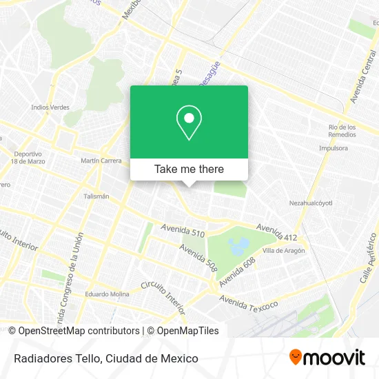 Radiadores Tello map