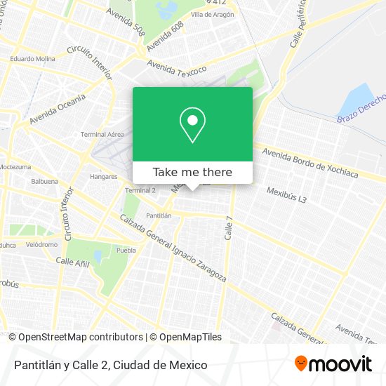 Pantitlán y Calle 2 map