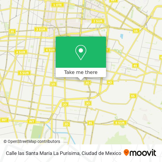 Calle las Santa María La Purísima map