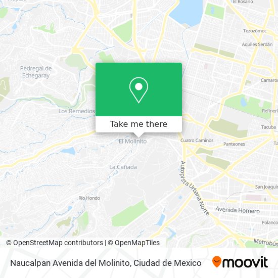 Naucalpan Avenida del Molinito map