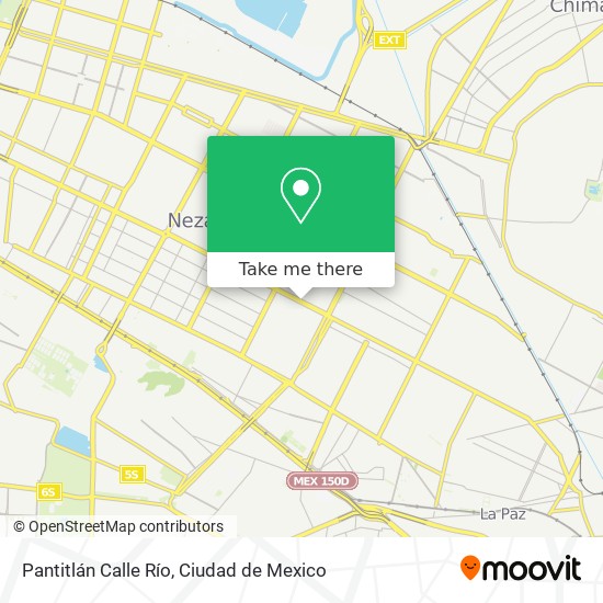 Mapa de Pantitlán Calle Río