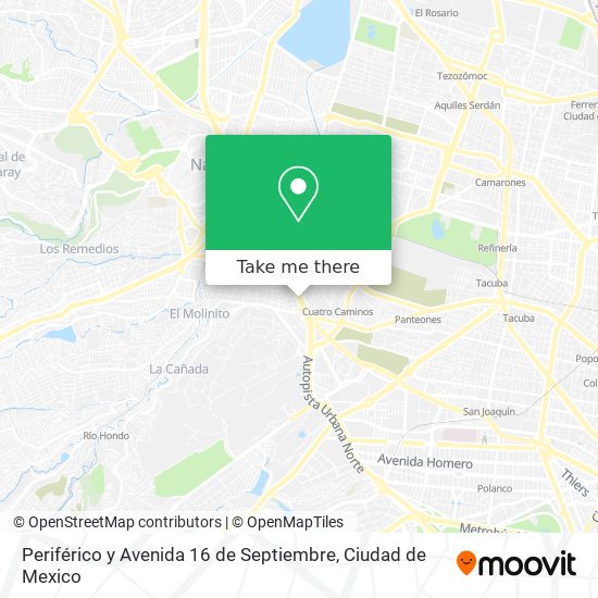 Mapa de Periférico y Avenida 16 de Septiembre