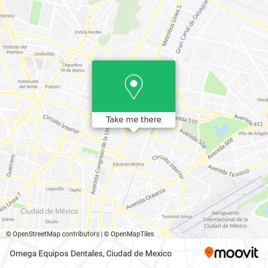 Omega Equipos Dentales map