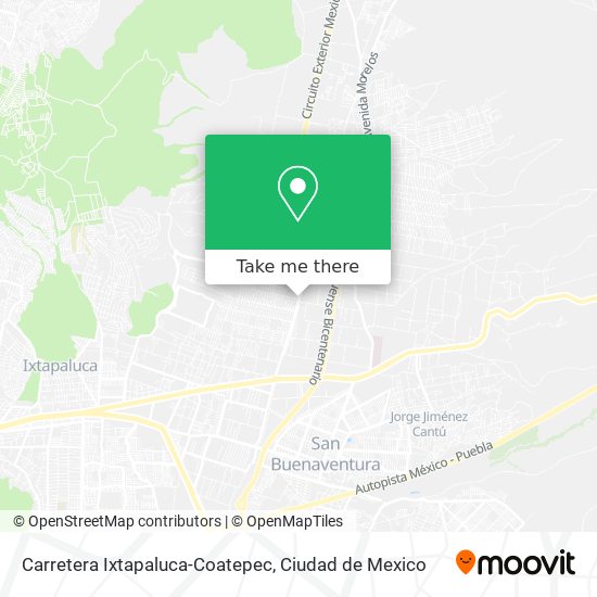 Mapa de Carretera Ixtapaluca-Coatepec