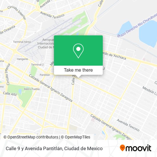 Calle 9 y Avenida Pantitlán map
