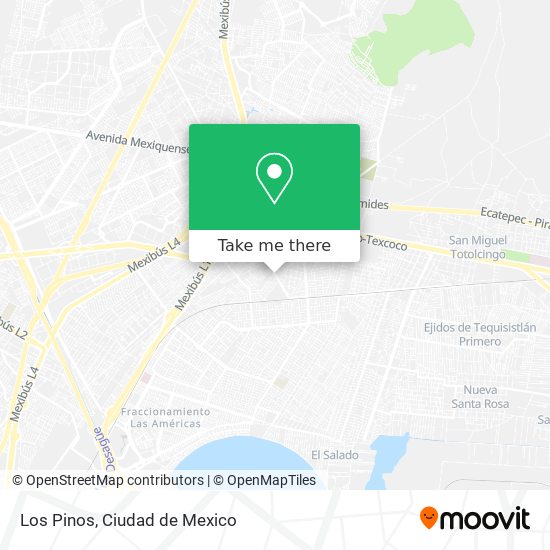 Los Pinos map