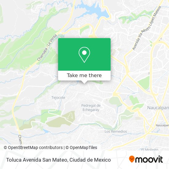 Toluca Avenida San Mateo map