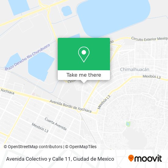 Mapa de Avenida Colectivo y Calle 11