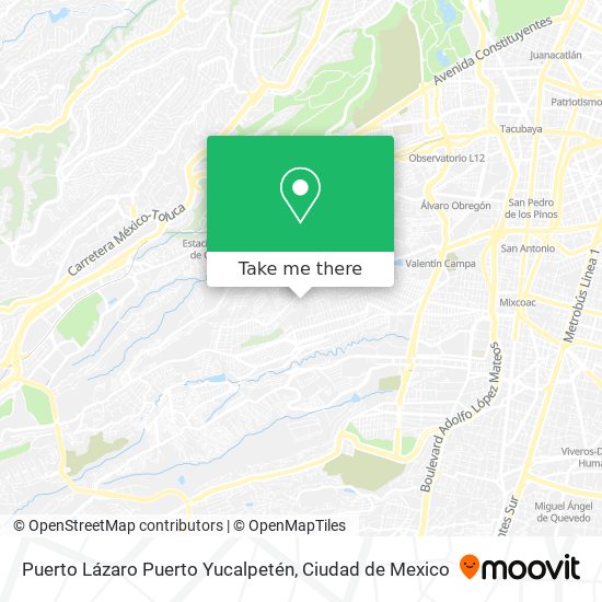 Puerto Lázaro Puerto Yucalpetén map