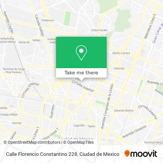 Mapa de Calle Florencio Constantino 228