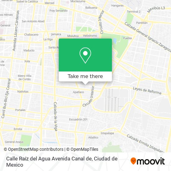 Calle Raíz del Agua Avenida Canal de map