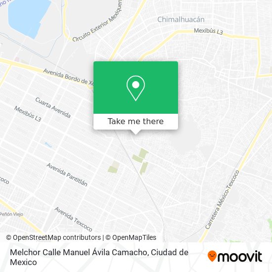 Mapa de Melchor Calle Manuel Ávila Camacho