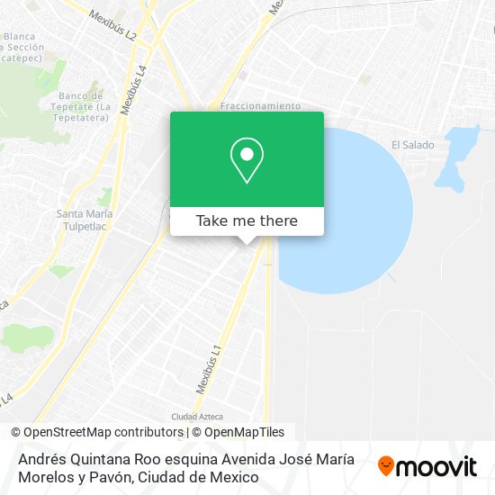 Mapa de Andrés Quintana Roo esquina Avenida José María Morelos y Pavón