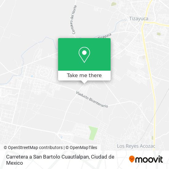 Carretera a San Bartolo Cuautlalpan map
