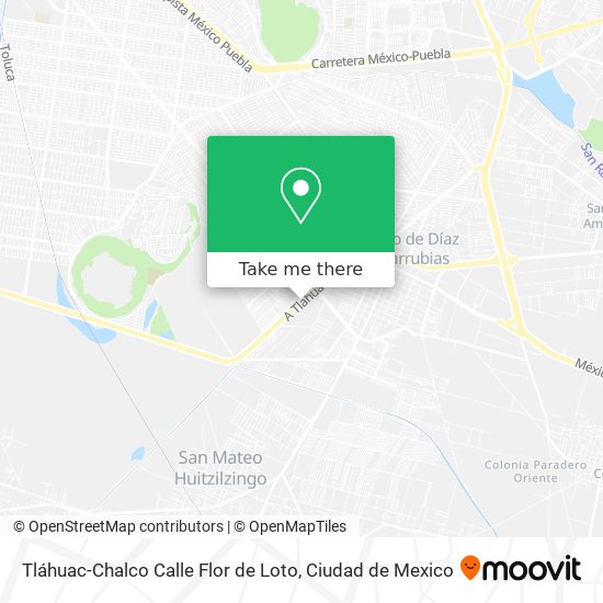 Tláhuac-Chalco Calle Flor de Loto map