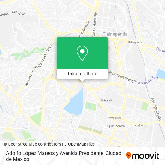 Mapa de Adolfo López Mateos y Avenida Presidente