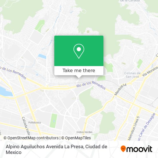 Alpino Aguiluchos Avenida La Presa map