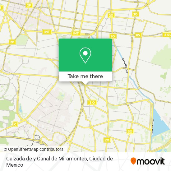 Calzada de y Canal de Miramontes map
