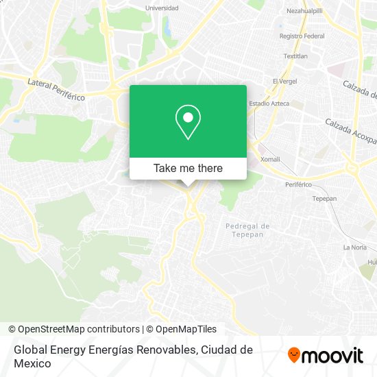 Mapa de Global Energy Energías Renovables