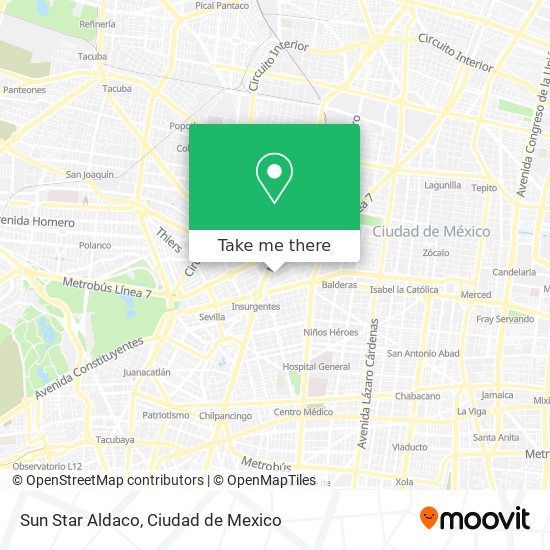 Sun Star Aldaco map
