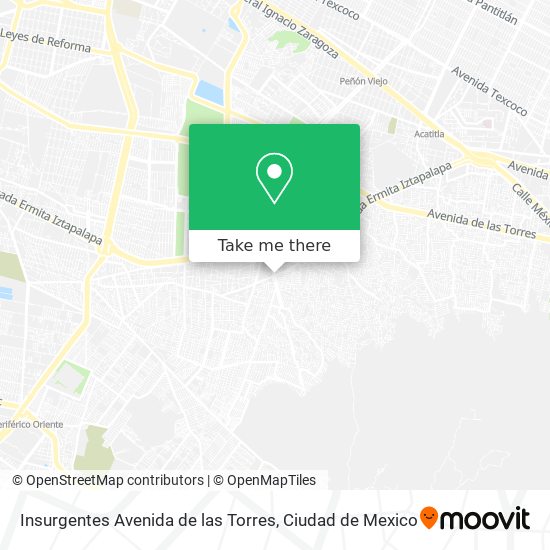 Insurgentes Avenida de las Torres map