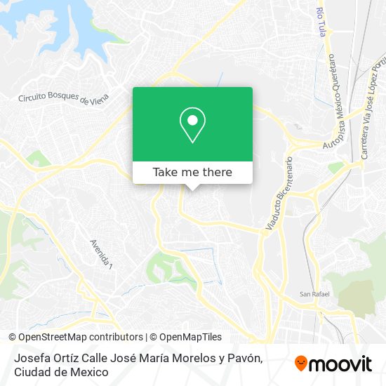 Mapa de Josefa Ortíz Calle José María Morelos y Pavón