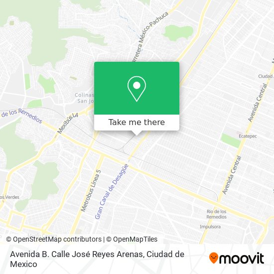 Avenida B. Calle José Reyes Arenas map