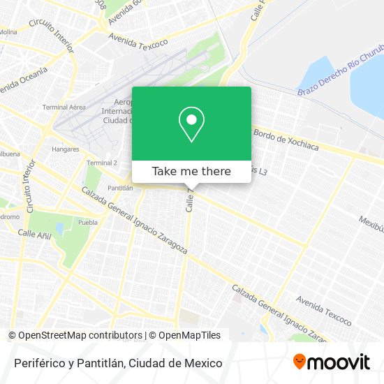 Periférico y Pantitlán map