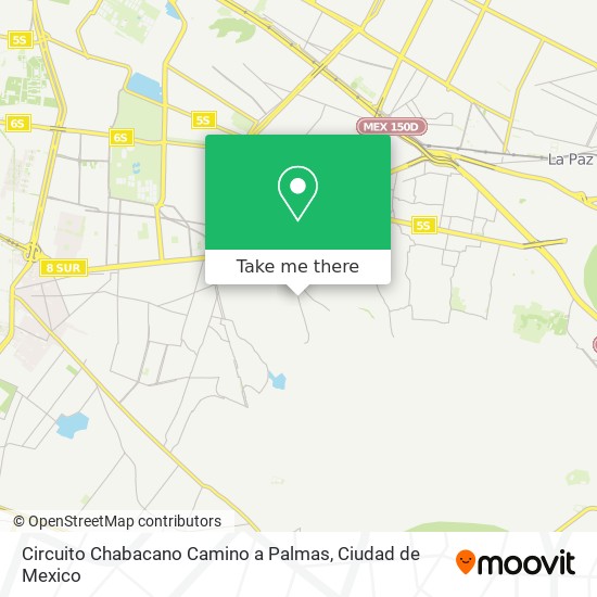 Mapa de Circuito Chabacano Camino a Palmas