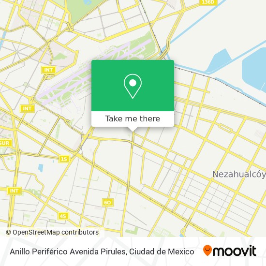 Mapa de Anillo Periférico Avenida Pirules