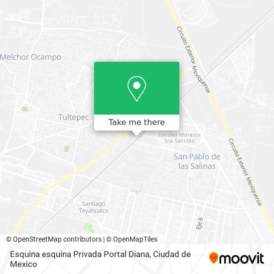 Esquina esquina Privada Portal Diana map
