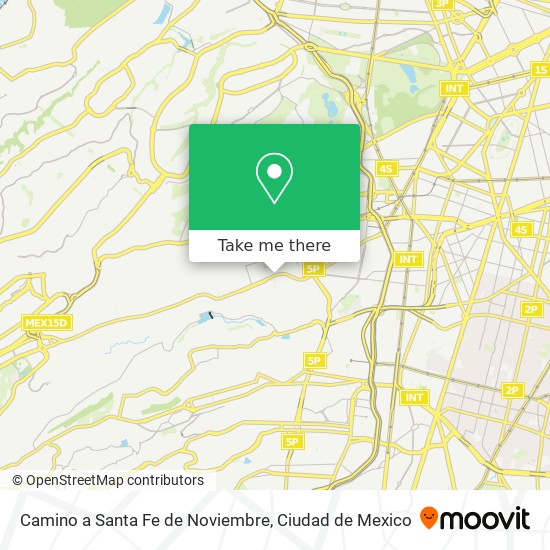 Mapa de Camino a Santa Fe de Noviembre