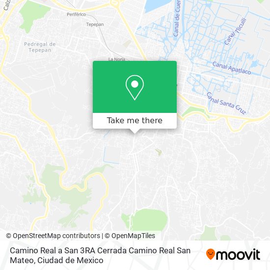 Mapa de Camino Real a San 3RA Cerrada Camino Real San Mateo