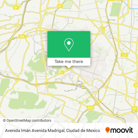 Avenida Imán Avenida Madrigal map